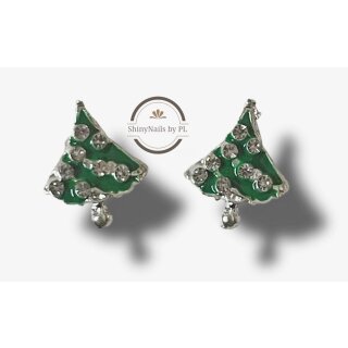 Overlay Tannenbaum  mit silber Steinchen Steinchen